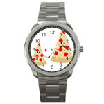 Fathers Day Pizza Sport Metal Watch