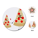 Fathers Day Pizza Playing Cards (Round)