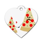 Fathers Day Pizza Dog Tag Heart (Two Sides)