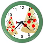 Fathers Day Pizza Color Wall Clock