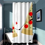 Fathers Day Pizza Shower Curtain 36  x 72  (Stall)