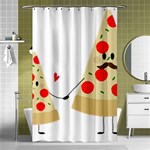 Fathers Day Pizza Shower Curtain 48  x 72  (Small)