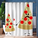 Fathers Day Pizza Shower Curtain 60  x 72  (Medium)