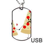 Fathers Day Pizza Dog Tag USB Flash (One Side)