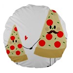 Fathers Day Pizza Large 18  Premium Round Cushion 