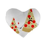 Fathers Day Pizza Standard 16  Premium Heart Shape Cushion 