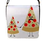 Fathers Day Pizza Flap Closure Messenger Bag (L)