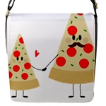 Fathers Day Pizza Flap Closure Messenger Bag (S)