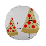 Fathers Day Pizza Standard 15  Premium Flano Round Cushion 