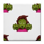 Emoji Zombie Woman Tile Coaster