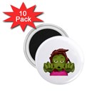 Emoji Zombie Woman 1.75  Magnet (10 pack) 