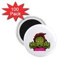 Emoji Zombie Woman 1.75  Magnet (100 pack) 