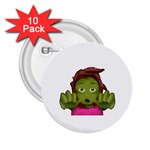 Emoji Zombie Woman 2.25  Button (10 pack)