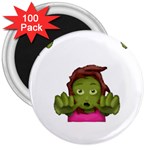 Emoji Zombie Woman 3  Magnet (100 pack)