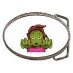 Emoji Zombie Woman Belt Buckle