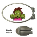 Emoji Zombie Woman Money Clip (Oval)