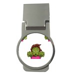 Emoji Zombie Woman Money Clip (Round)