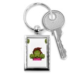 Emoji Zombie Woman Key Chain (Rectangle)