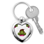 Emoji Zombie Woman Key Chain (Heart)