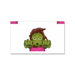 Emoji Zombie Woman Sticker (Rectangular)