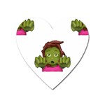 Emoji Zombie Woman Magnet (Heart)