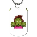 Emoji Zombie Woman Dog Tag (One Side)