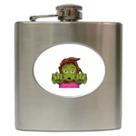 Emoji Zombie Woman Hip Flask (6 oz)