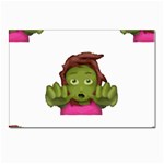 Emoji Zombie Woman Postcard 4  x 6 