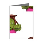 Emoji Zombie Woman Mini Greeting Card