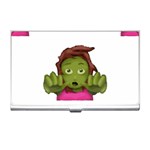 Emoji Zombie Woman Business Card Holder