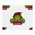 Emoji Zombie Woman Small Glasses Cloth