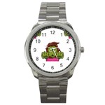 Emoji Zombie Woman Sport Metal Watch