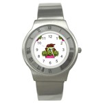 Emoji Zombie Woman Stainless Steel Watch