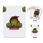 Emoji Zombie Woman Playing Cards Single Design