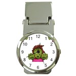 Emoji Zombie Woman Money Clip Watch