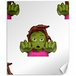 Emoji Zombie Woman Canvas 8  x 10 