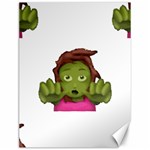 Emoji Zombie Woman Canvas 12  x 16 