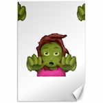 Emoji Zombie Woman Canvas 20  x 30 