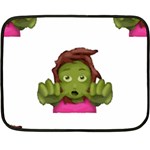 Emoji Zombie Woman Fleece Blanket (Mini)