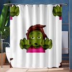 Emoji Zombie Woman Shower Curtain 60  x 72  (Medium)