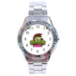 Emoji Zombie Woman Stainless Steel Analogue Watch