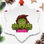 Emoji Zombie Woman Ornament (Snowflake)