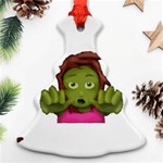 Emoji Zombie Woman Ornament (Christmas Tree) 