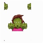 Emoji Zombie Woman Small Garden Flag (Two Sides)