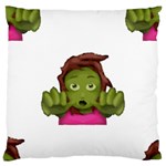 Emoji Zombie Woman Large Cushion Case (One Side)