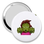 Emoji Zombie Woman 3  Handbag Mirror