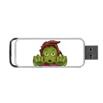 Emoji Zombie Woman Portable USB Flash (One Side)