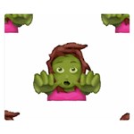 Emoji Zombie Woman Double Sided Flano Blanket (Small)