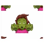 Emoji Zombie Woman Double Sided Flano Blanket (Medium)