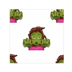 Emoji Zombie Woman Small Satin Scarf (Square)